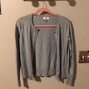 Old navy light grey button up cardigan